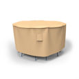 Picture of Small Bar Table and Chairs Combo Covers 60 in Diameter - Signature Tan