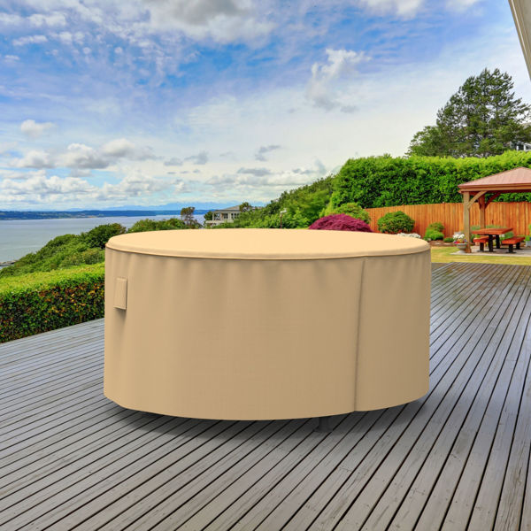 Round Table Covers 72 in Diameter - StormBlock™ Signature Tan - Empire ...
