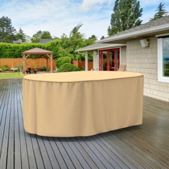 Picture of Oval Table Covers - StormBlock™ Signature Tan