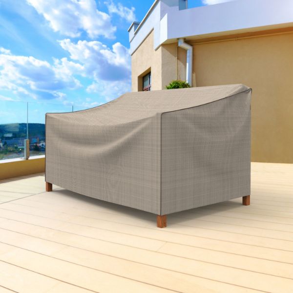 Picture of Small Outdoor Loveseat Cover - Signature Tan Tweed