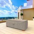 Picture of Medium Outdoor Ottoman/Coffee Table Cover - Signature Tan Tweed