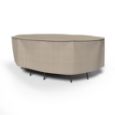 Picture of Large Oval Table and Chairs Combo Covers - Signature Tan Tweed