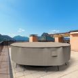 Picture of Extra Large Round Table and Chairs Combo Covers - Signature Tan Tweed