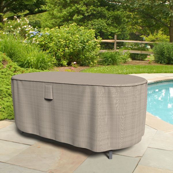 Picture of Oval Table Covers 60 in Long - Signature Tan Tweed