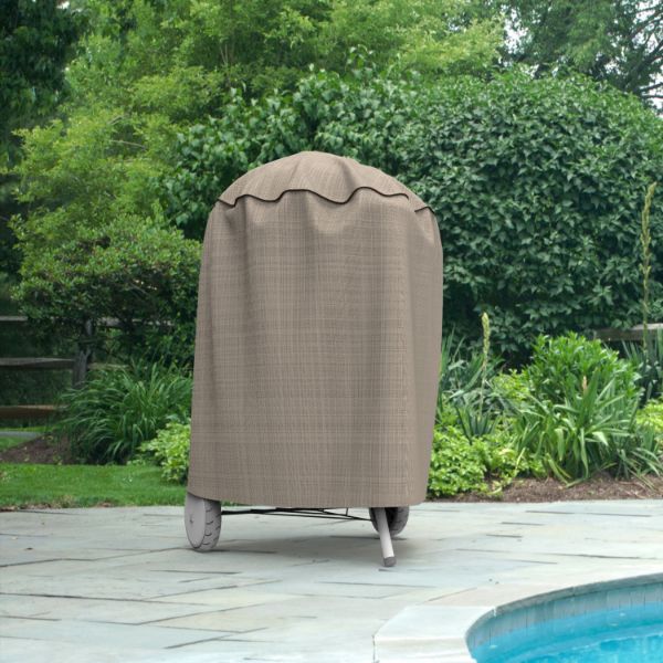 Picture of Round Smoker Grill Covers - Signature Tan Tweed
