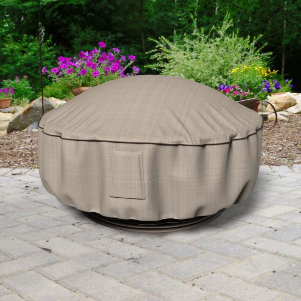 Picture of 36 in Diameter Fire Pit Covers - Tan Tweed