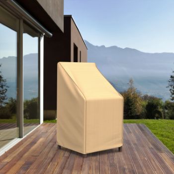 Picture of Stack of Chairs Covers / Barstool Covers 49 in High - Signature Tan