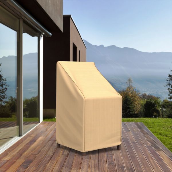 Picture of Stack of Chairs Covers / Barstool Covers 49 in High - Signature Tan