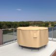 Picture of Small Bar Table and Chairs Combo Covers 60 in Diameter - Signature Tan