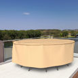 Picture of Small Oval Table and Chairs Combo Covers - Select Tan