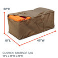 Picture of 2 Chaise or 4 Standard - Patio Cushion Storage Bag - Select Tan