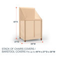 Picture of Stack of Chairs Covers / Barstool Covers 49 in High - Select Tan