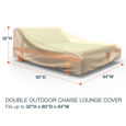 Picture of Outdoor Double Chaise Lounge Cover - Select Tan