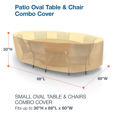 Picture of Small Oval Table and Chairs Combo Covers - Classic