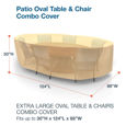 Picture of Extra Large Oval Table and Chairs Combo Covers - Classic