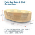 Picture of Extra Extra Large Oval Table and Chairs Combo Covers - Classic
