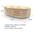 Picture of Large Oval Table and Chairs Combo Covers - Select Tan
