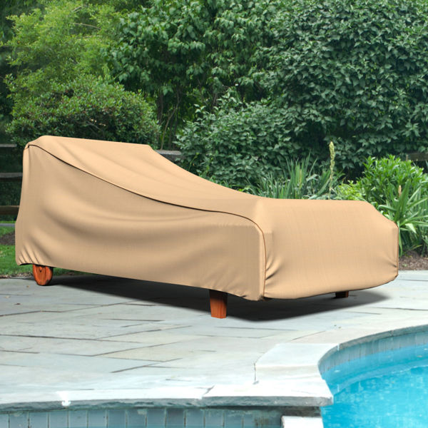 Picture of Medium Outdoor Chaise Lounge Cover - Select Tan