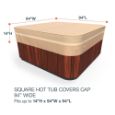 Picture of 94 in Wide Square Hot Tub Covers Cap - Signature Tan