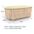 Picture of Oval Table Covers 60 in Long - Select Tan