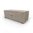 Picture of Large Slim Outdoor Ottoman/Coffee Table Cover - Signature Tan Tweed