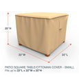 Picture of 22" Square Outdoor Side Table/Ottoman Cover - Select Tan