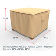 Picture of 26" Square Outdoor Side Table/Ottoman Cover - Select Tan