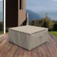 Picture of 36" Square Outdoor Side Table/Ottoman Cover - Signature Tan Tweed