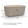 Picture of Oval Table Covers 72 in Long - StormBlock™ Signature Black Ivory
