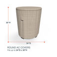 Picture of Round Air Conditioner Covers Round - StormBlock™ Signature Black Ivory